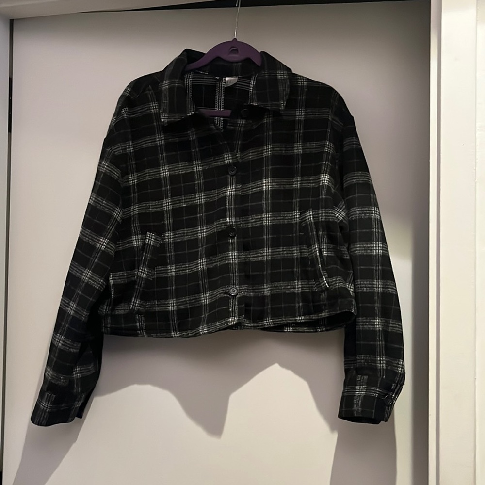 H&M Bropped Button-Up Jacket